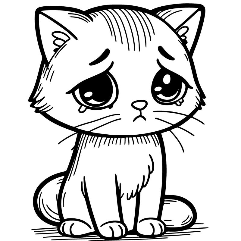 sad gato