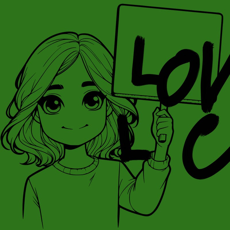 realistic girl holding up a sign