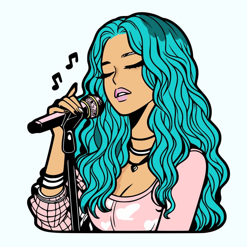 realistic female singer