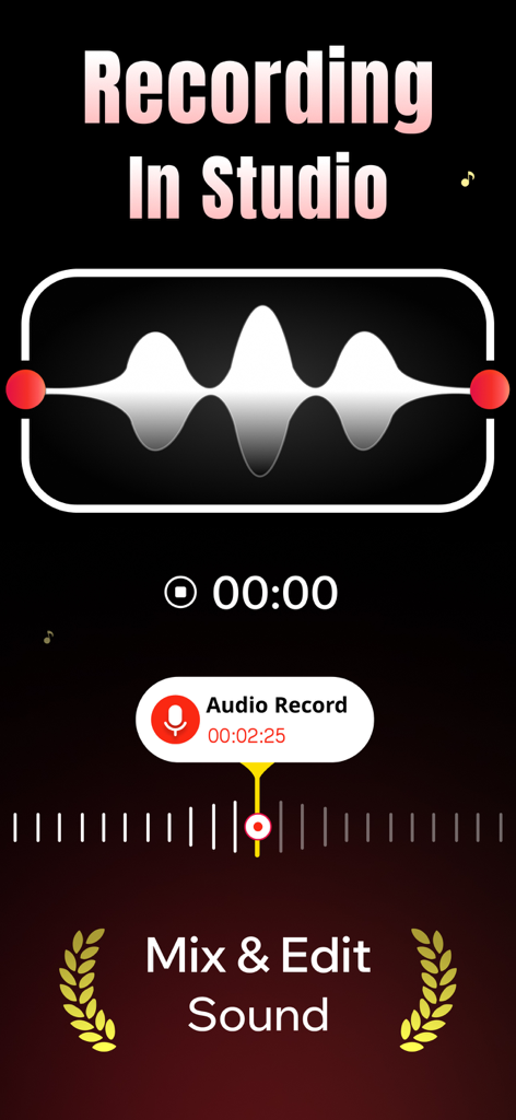 AI Rap Song Maker - Rap Music - AI Rap Song Maker recording interface with audio waveform and mixing tools