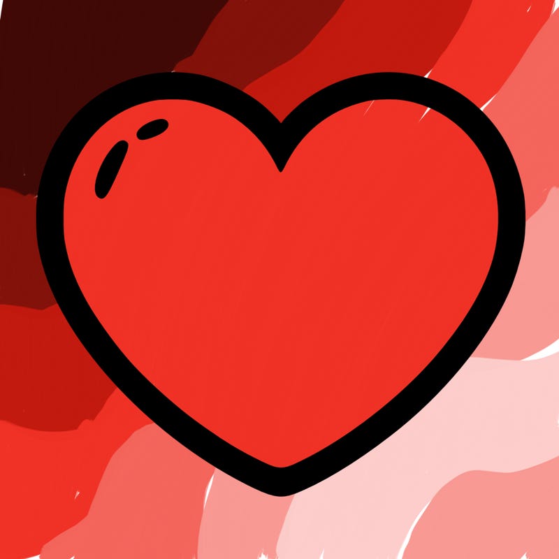 a blank heart