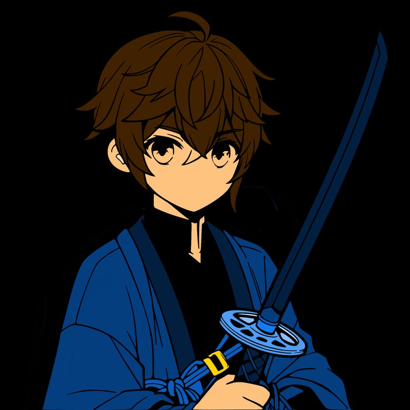 anime boy with sword