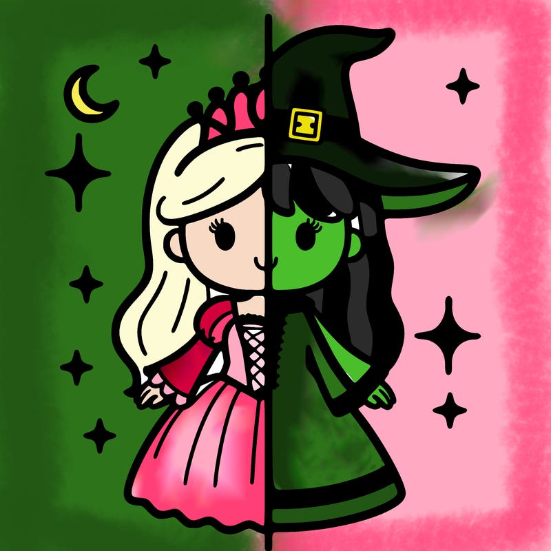 split princess and witch