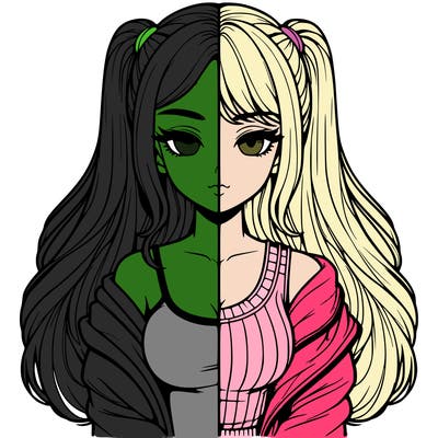 realistic girl split