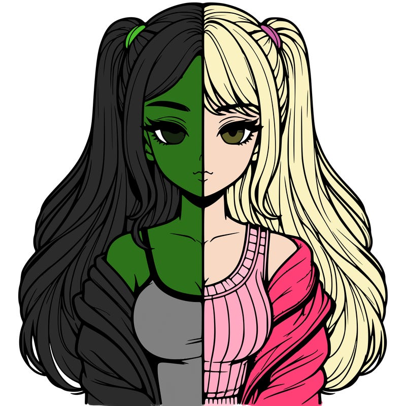 realistic girl split