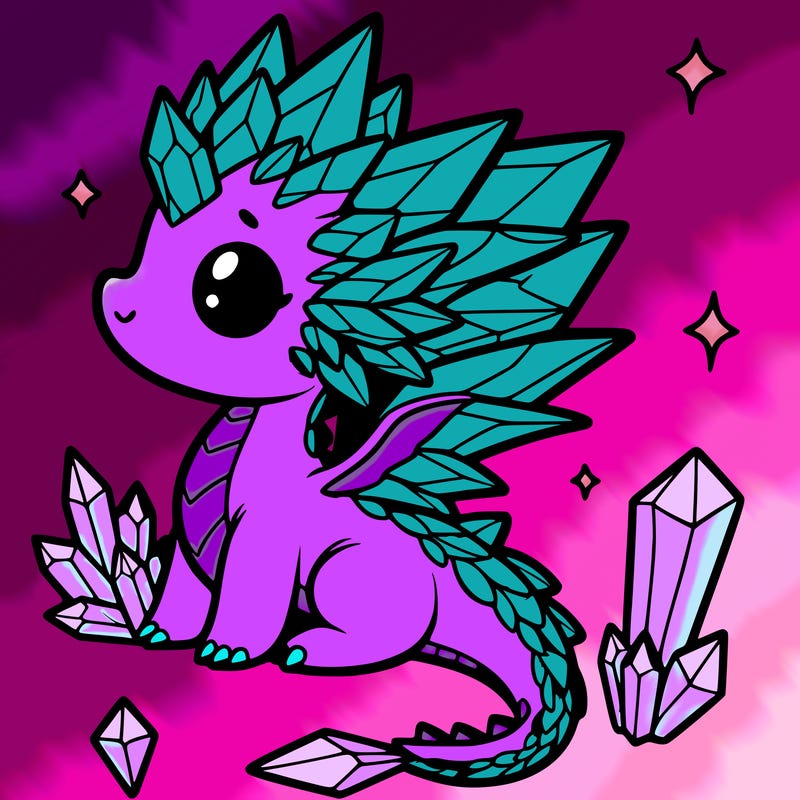 little cute crystal dragon