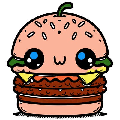 burger cute