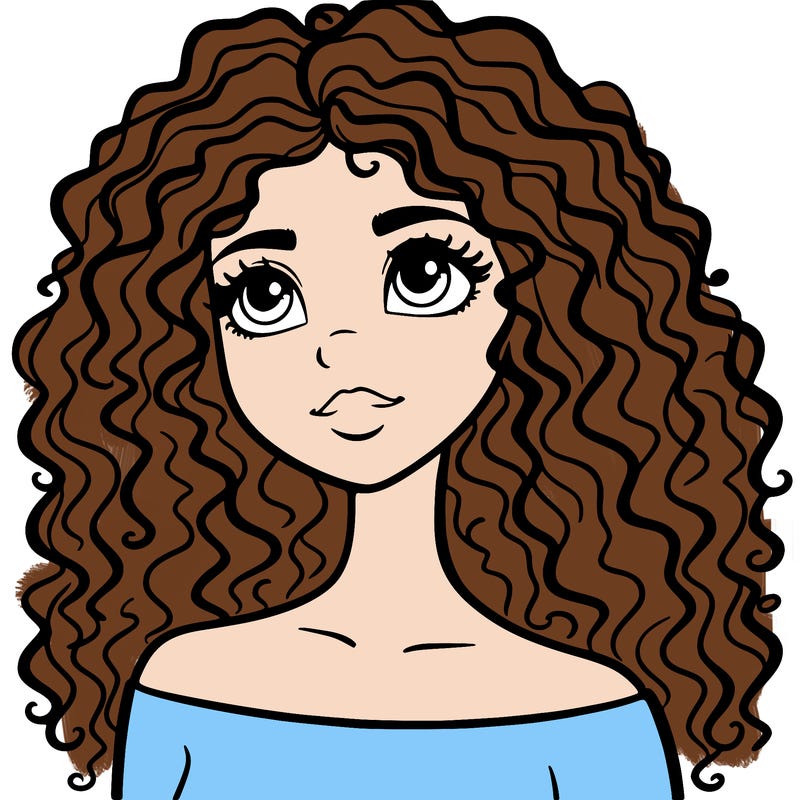 woman with curly hair