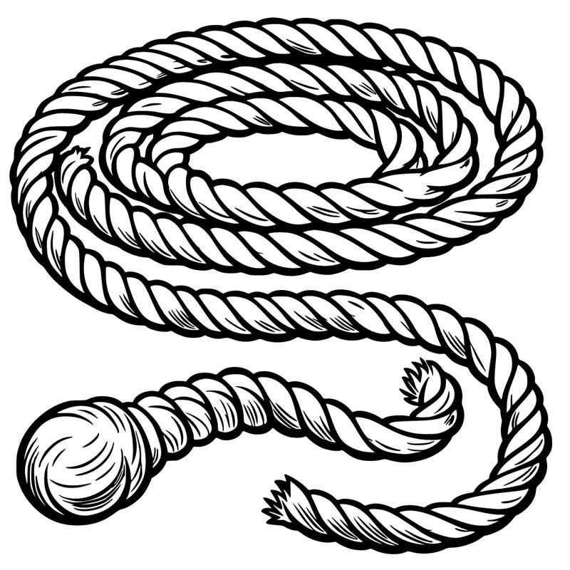 a long straight rope