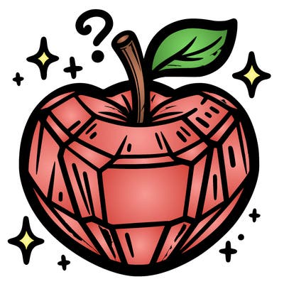 very shiny crystal apple