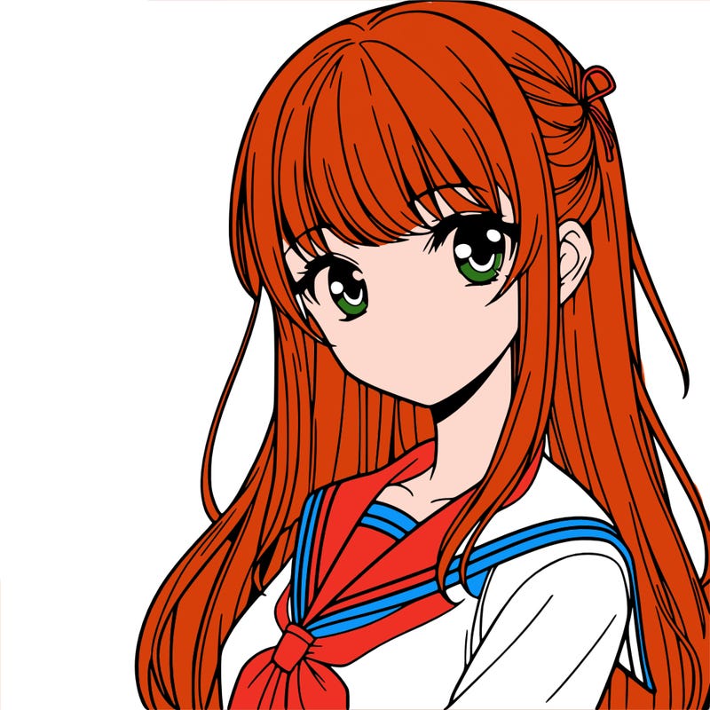 y2k style manga girl
