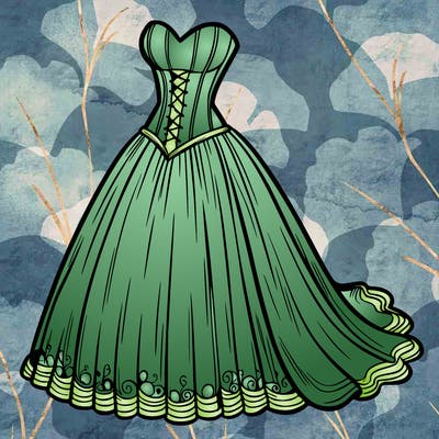 wedding dress-corset and a long and flowy skirt