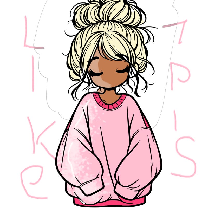 girl with baggy sweatshirt and messy bun