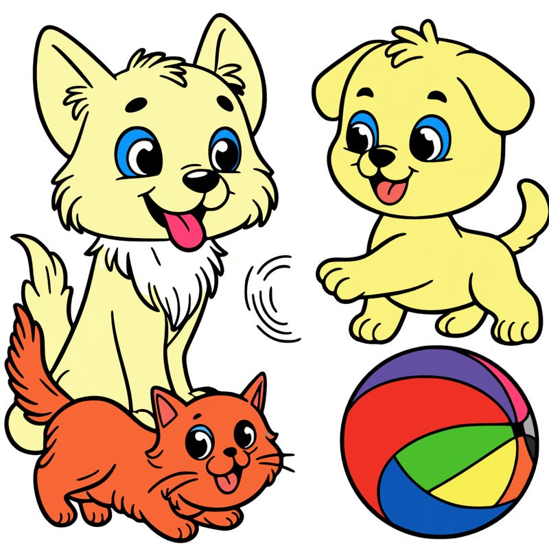 a dog and a cat playing