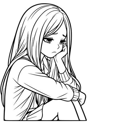 a realistic girl with depression