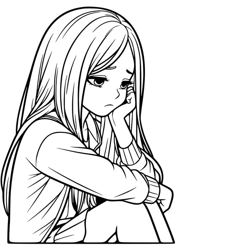 a realistic girl with depression