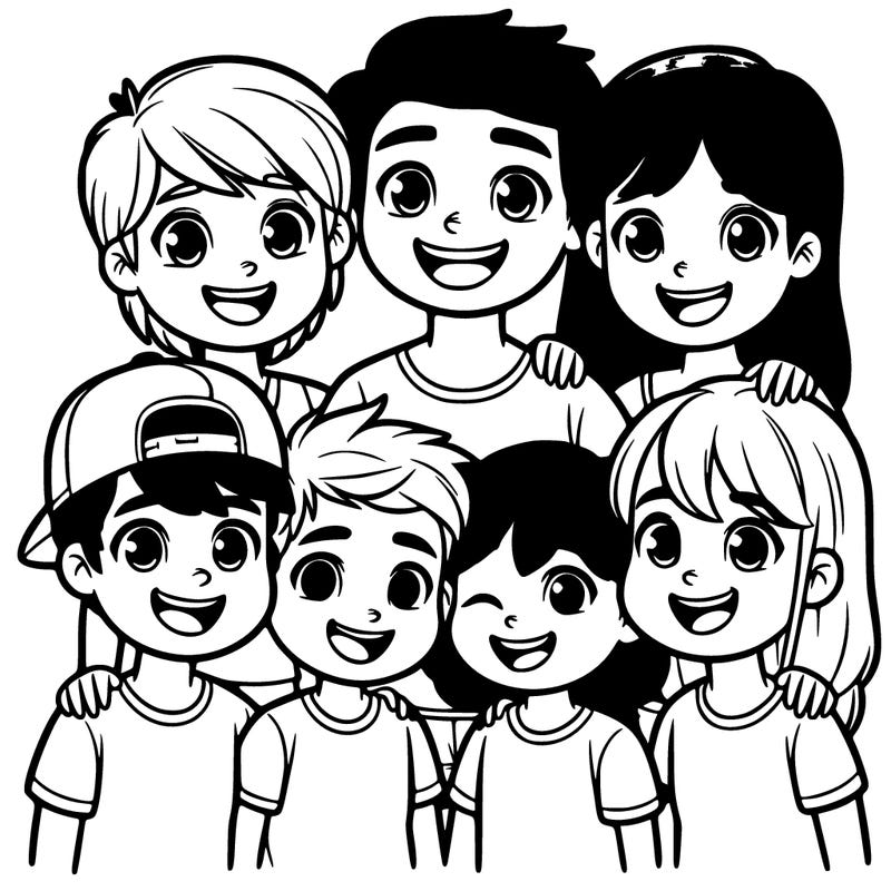 six friends together