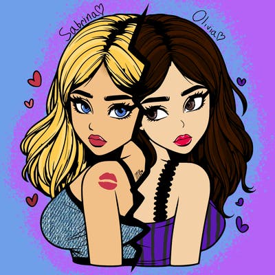 realistic girl split