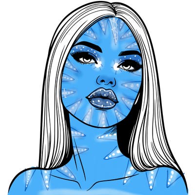 realistic woman with full lips