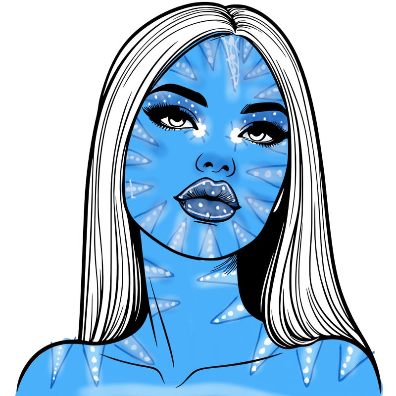 realistic woman with full lips