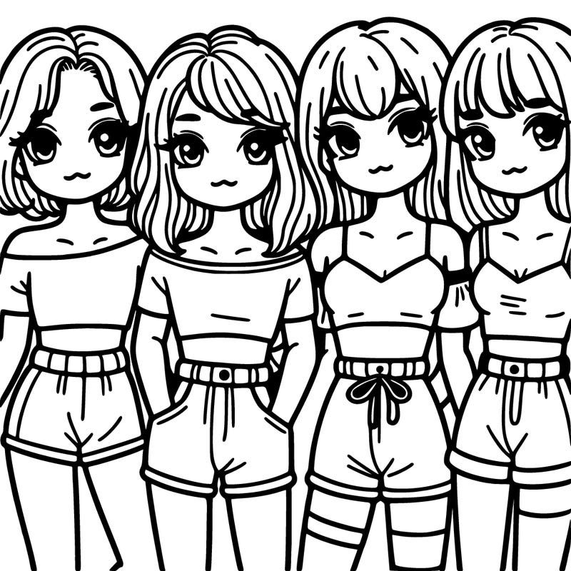 girls next to each other wearing crop tops and shorts