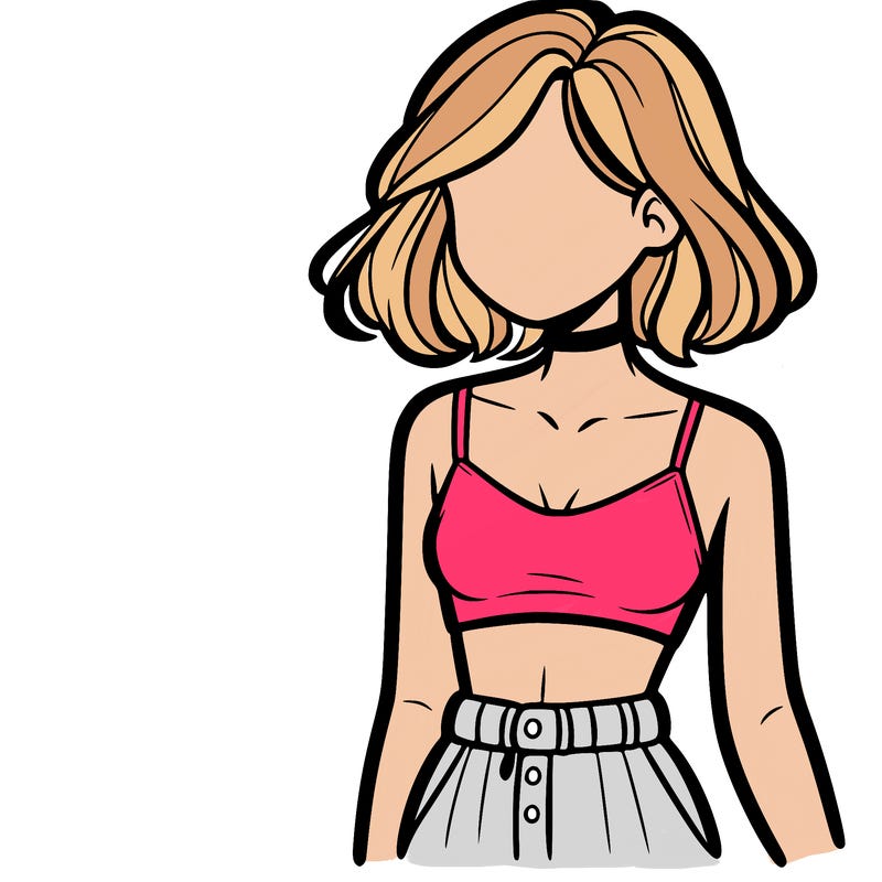 girl with crop top