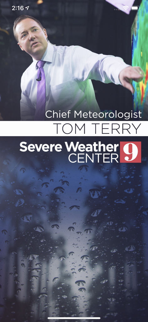 Jefe de Meteorólogos Tom Terry del Centro de Tormentas Severas 9 de WFTV Channel 9