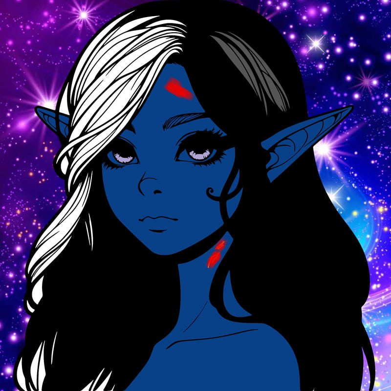 elf girl realistic dark fantasy