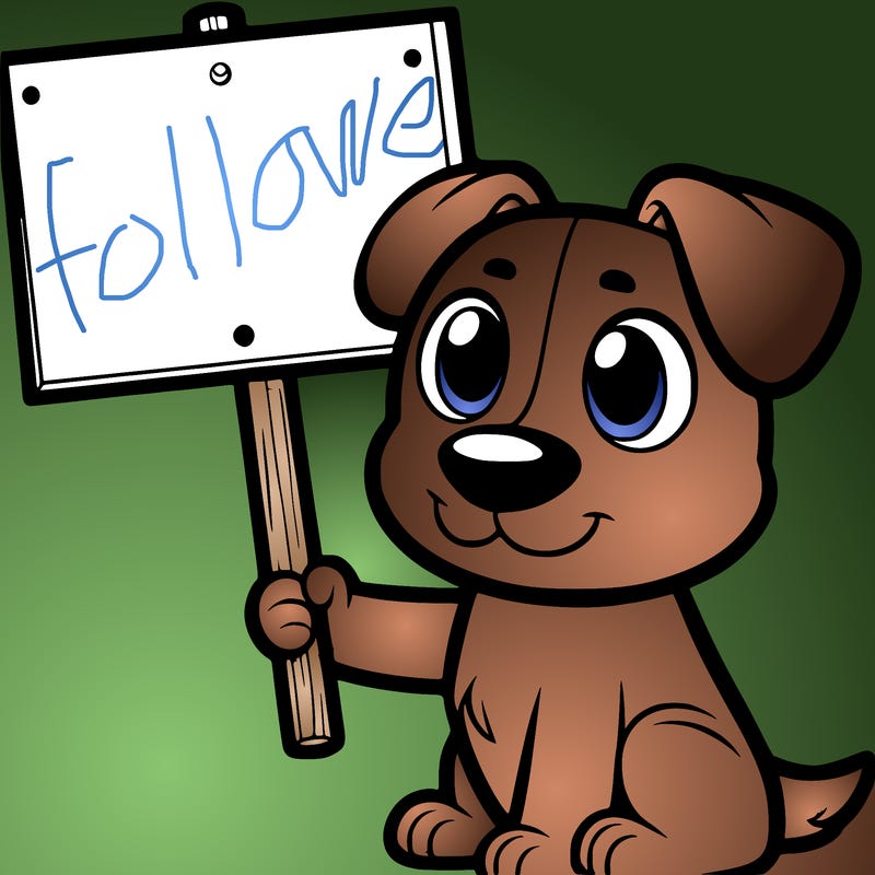 dog holding a sign