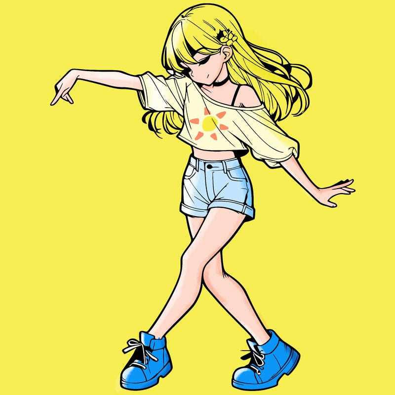 realistic girl danceing
