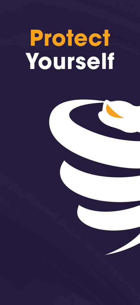VyprVPN: VPN Secure & Private - VyprVPN app interface with the text Protect Yourself and the viper snake logo