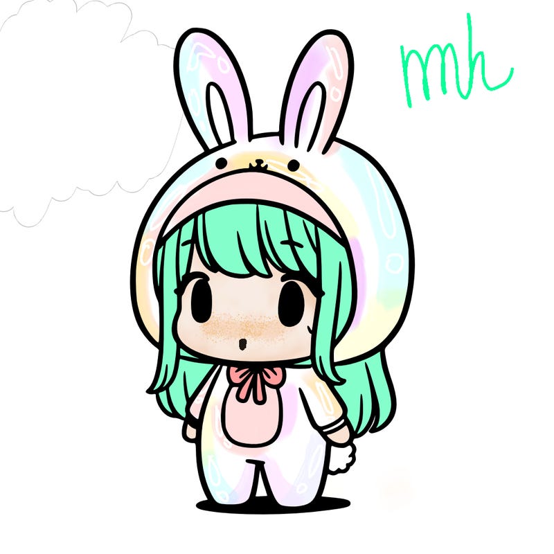 a girl in a bunny costume