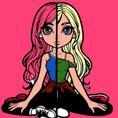 realistic girl split