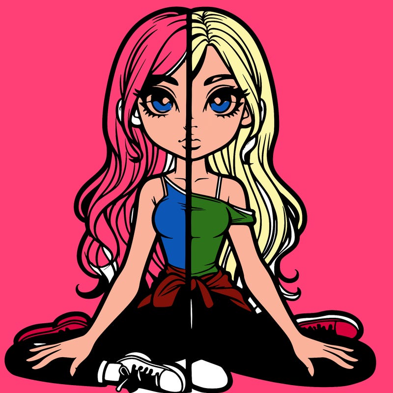 realistic girl split