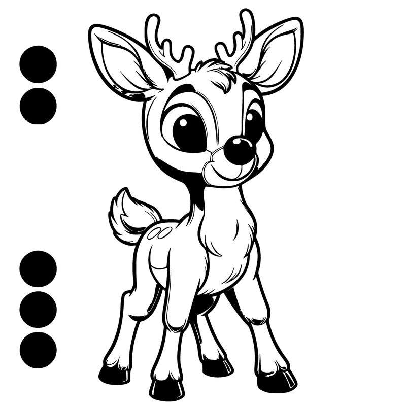 rudolph the red nosed reindeer. realistic