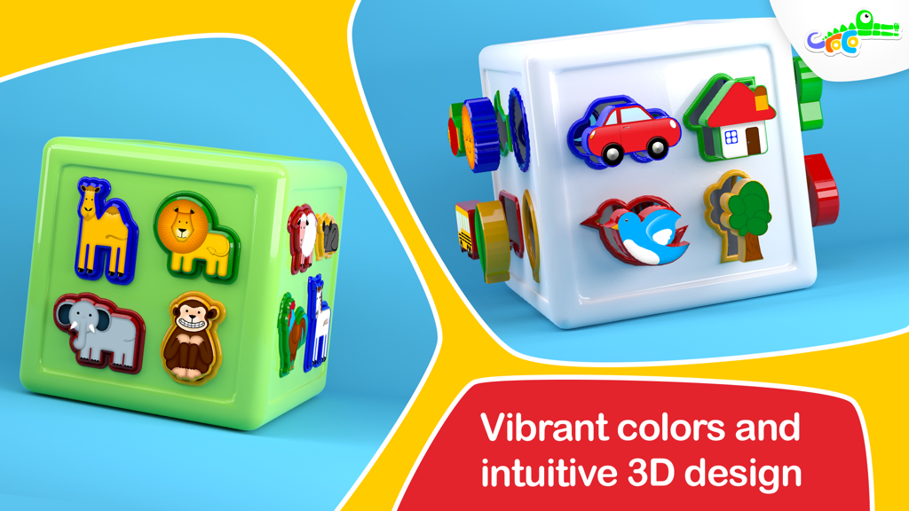 Shape Sorter - Early Learning - Juego educativo de clasificación de formas en 3D con formas de animales y objetos de colores para pequeños