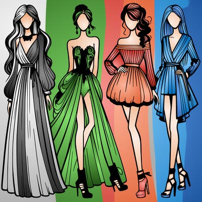 fashion models dresses