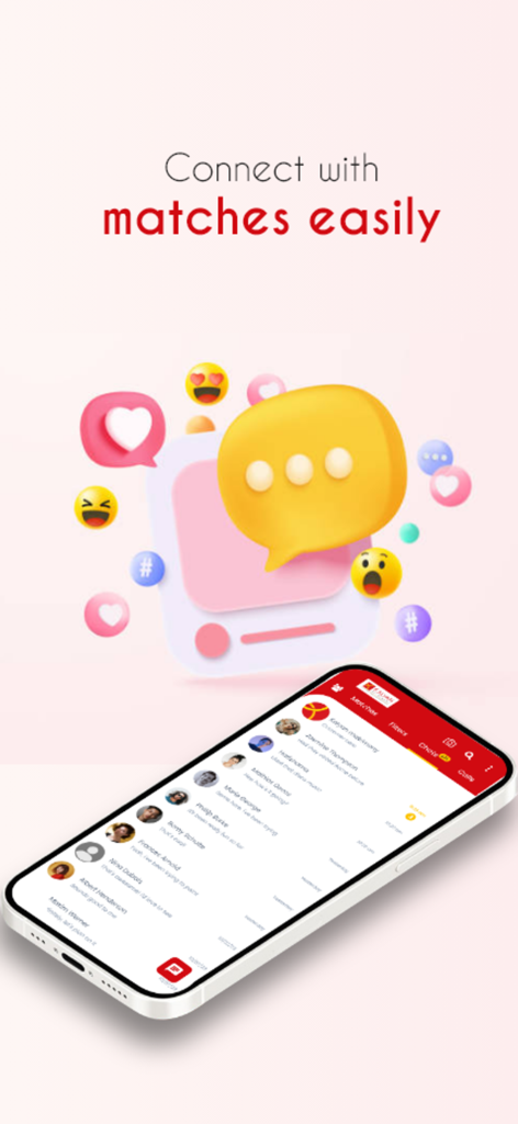 Kalyan Matrimony® Marriage App - Interface showing chat conversations with potential life partners on the Kalyan Matrimony app