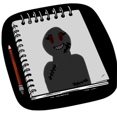 a blank sketch pad