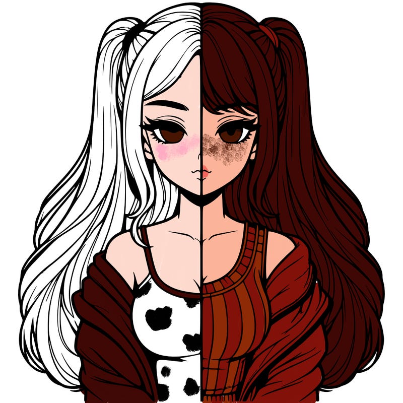 realistic girl split