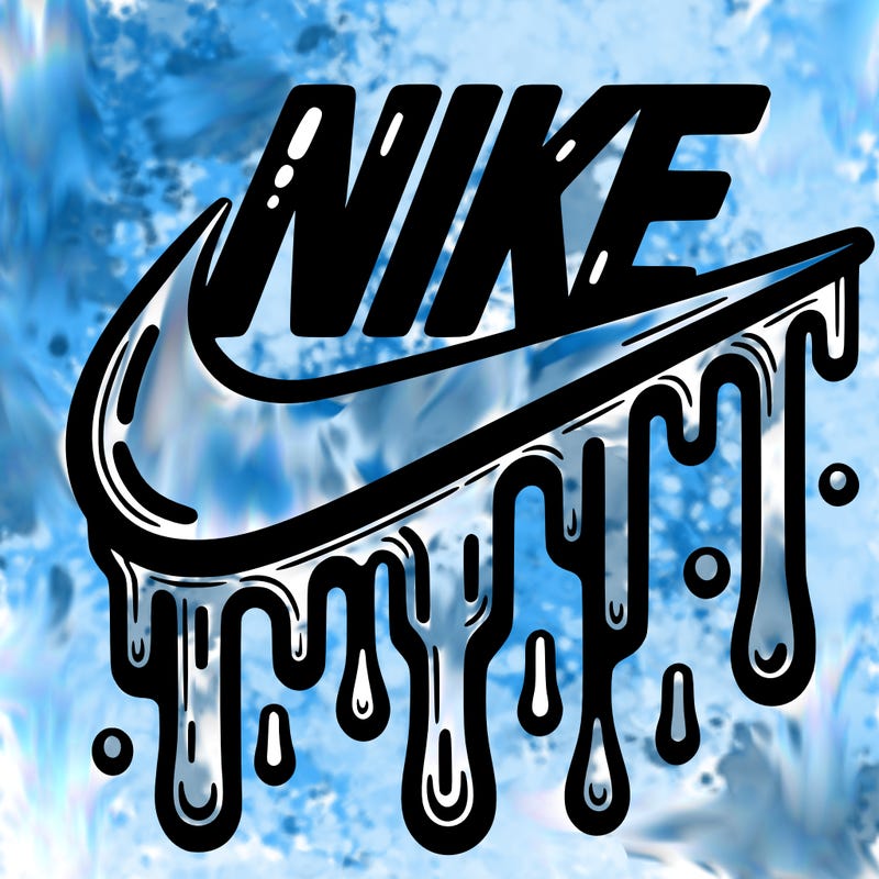 dripping nike logo