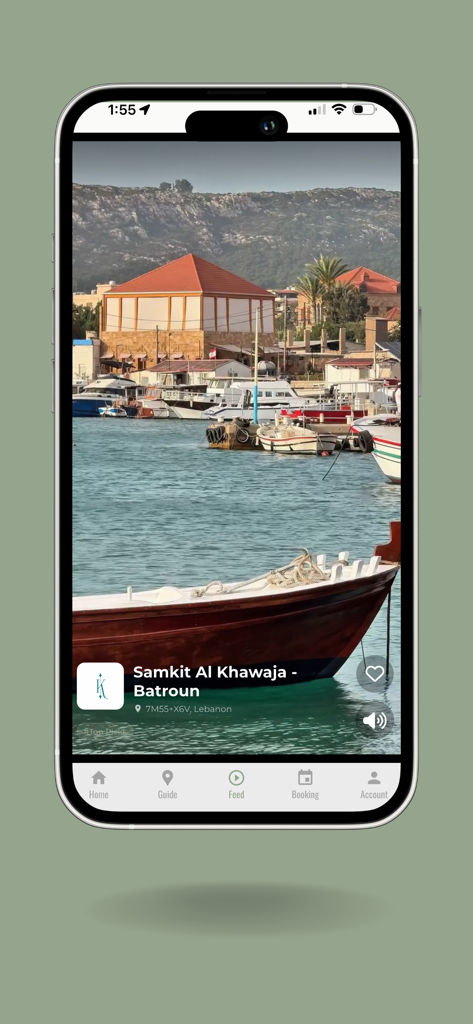 Waitlist: Restaurants Booking - Feed dell'app mobile Waitlist che mostra una vista panoramica di un ristorante a Batroun