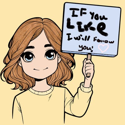 realistic girl holding up a sign