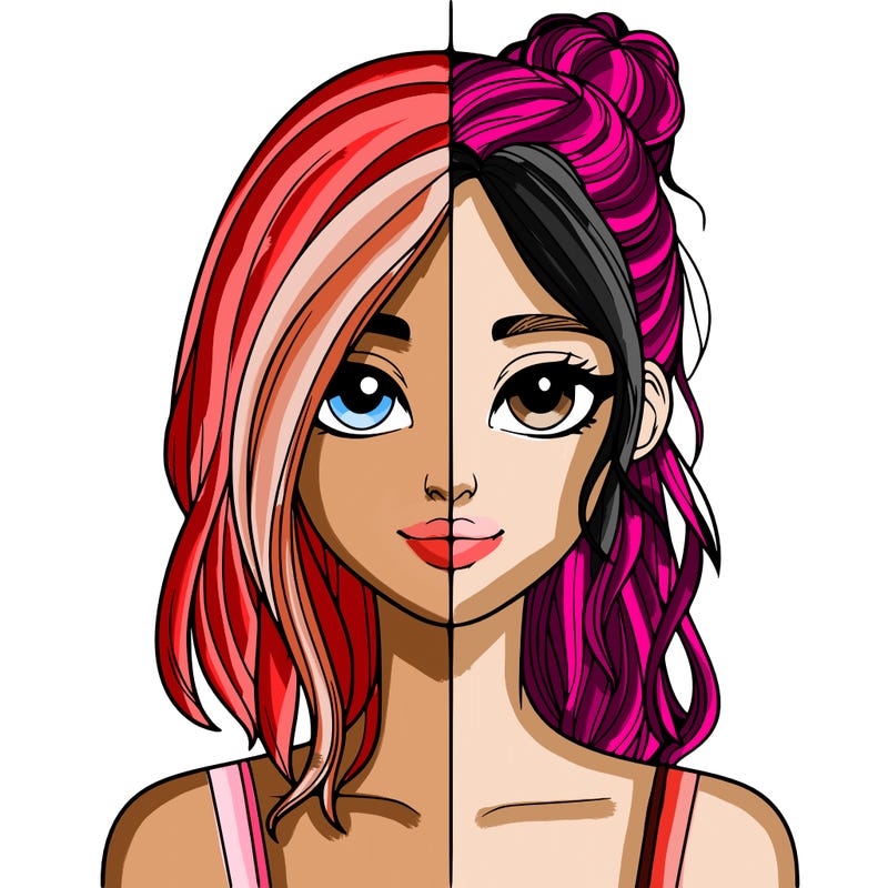 realistic girl split