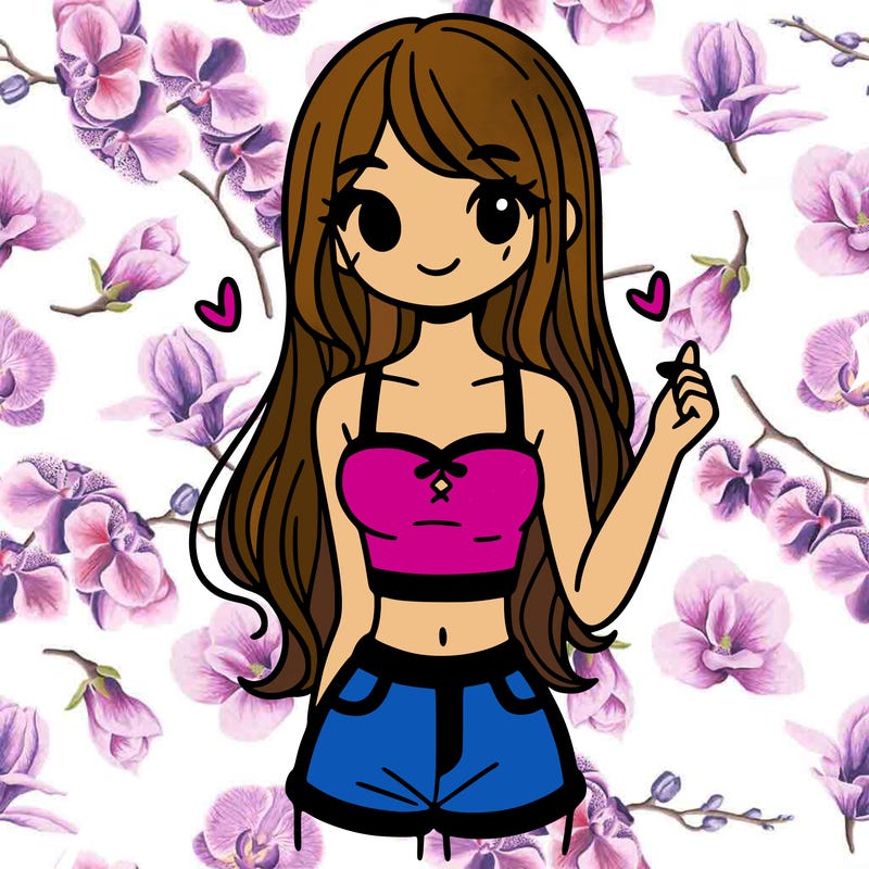 girl with cute crop top