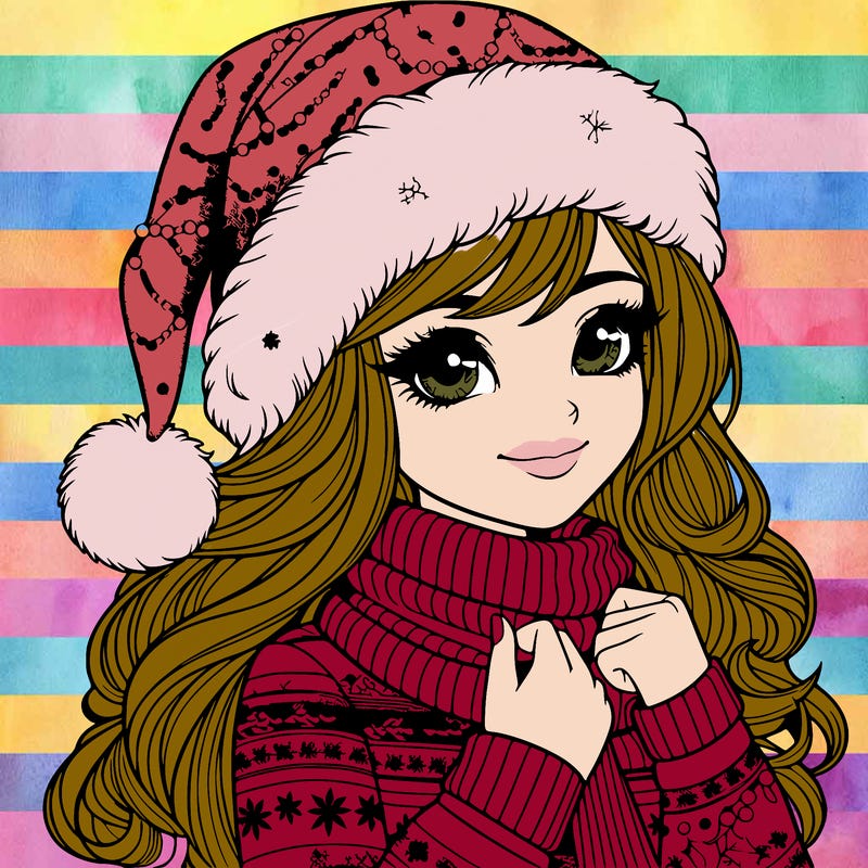 realistic christmas girl