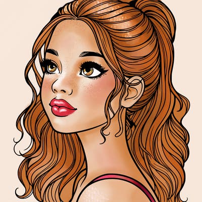 beautiful realistic girl