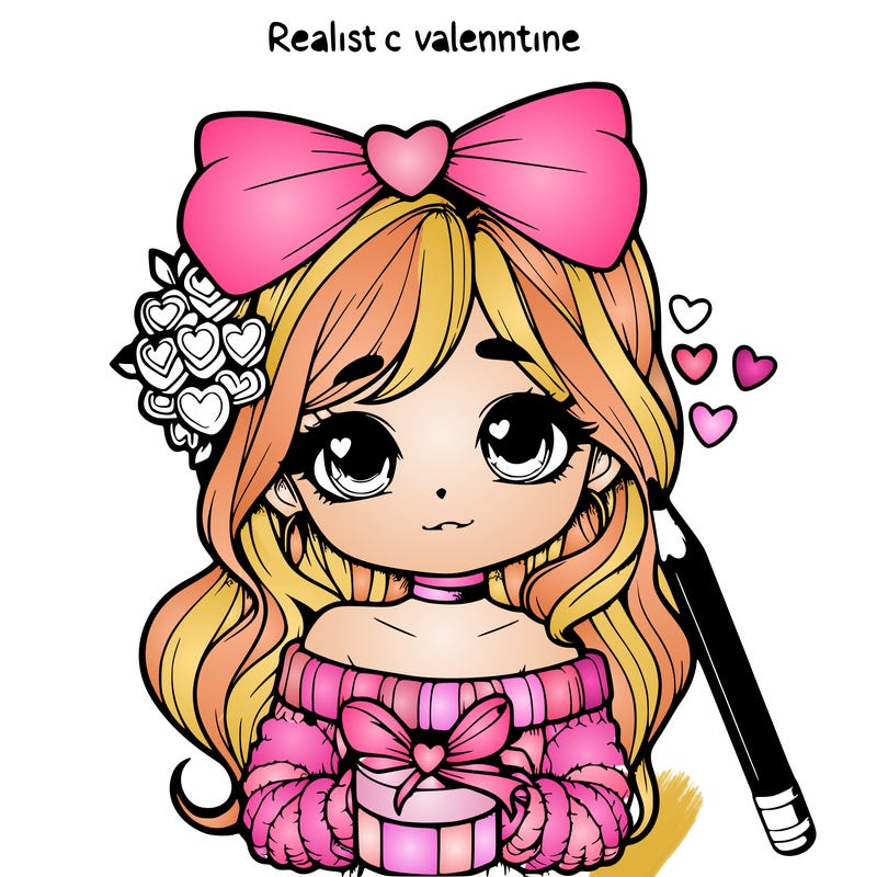 realistic valentine’s day girl very cute