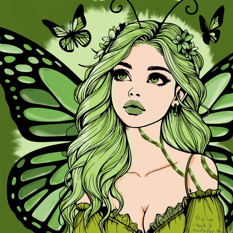 butterfly fairy realistic girl