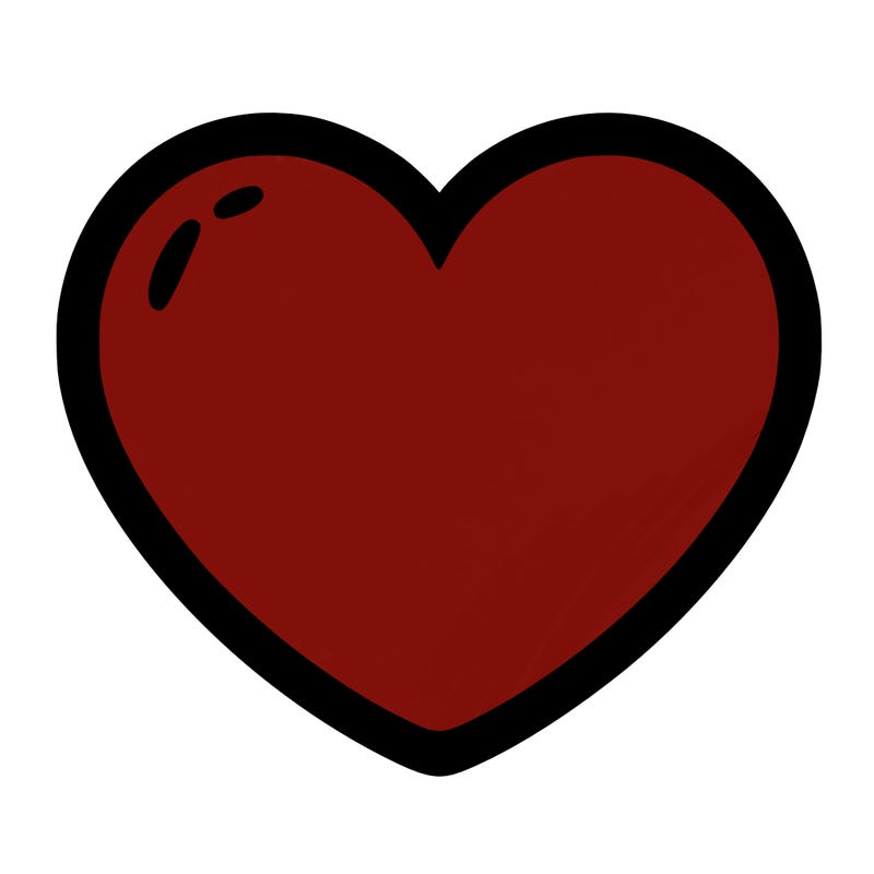 a blank heart